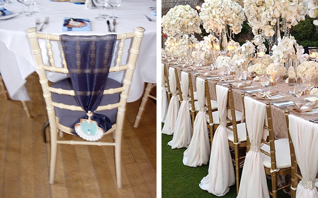 Декор стульев своими руками: ткань, банты из ткани, тканевые цветы